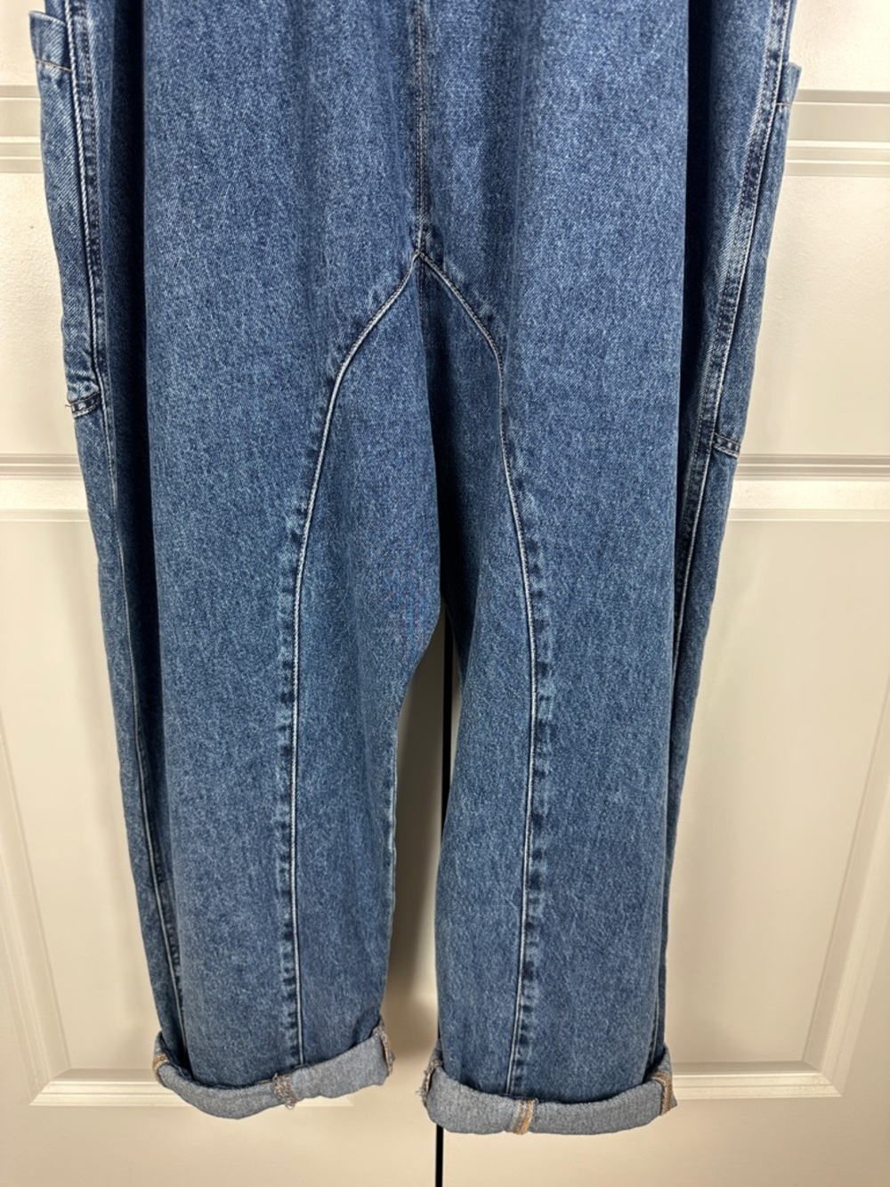 Free People We The Free High Roller Jumpsuit in Sapphire Blue - Picture 13 of 15